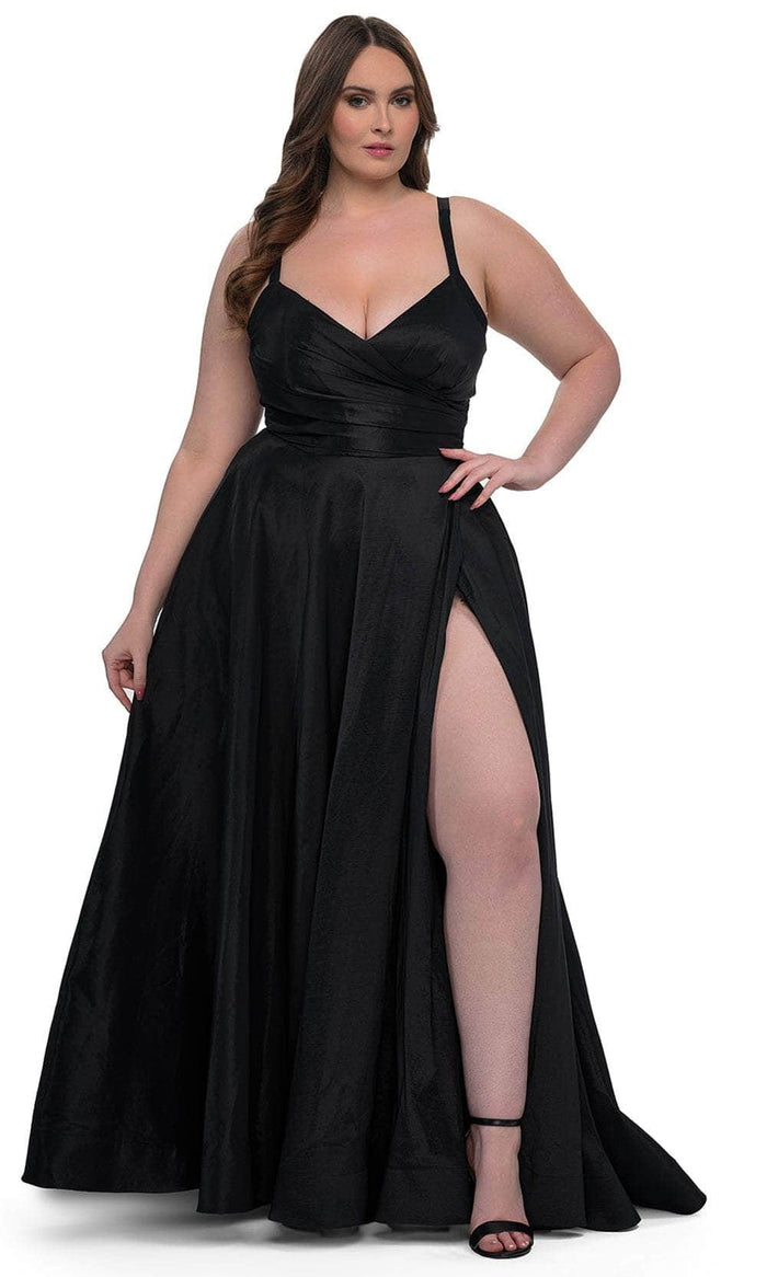 La Femme 33075 Stretch Taffeta Evening Gown