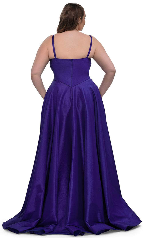 La Femme 33075 Stretch Taffeta Evening Gown