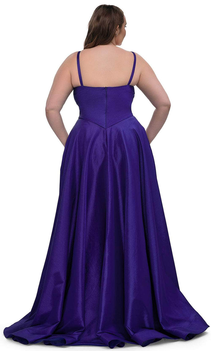 La Femme 33075 Stretch Taffeta Evening Gown