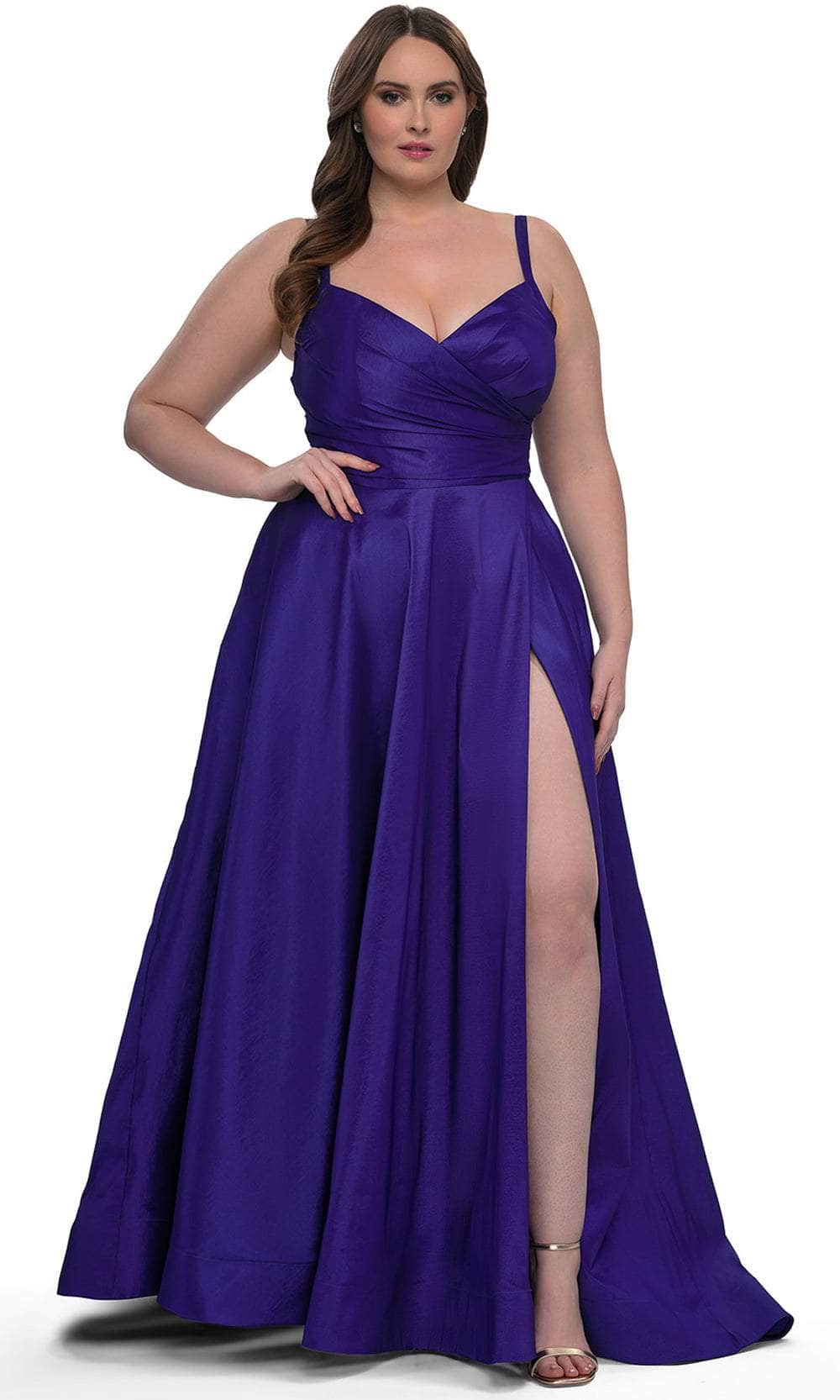 La Femme 33075 Stretch Taffeta Evening Gown