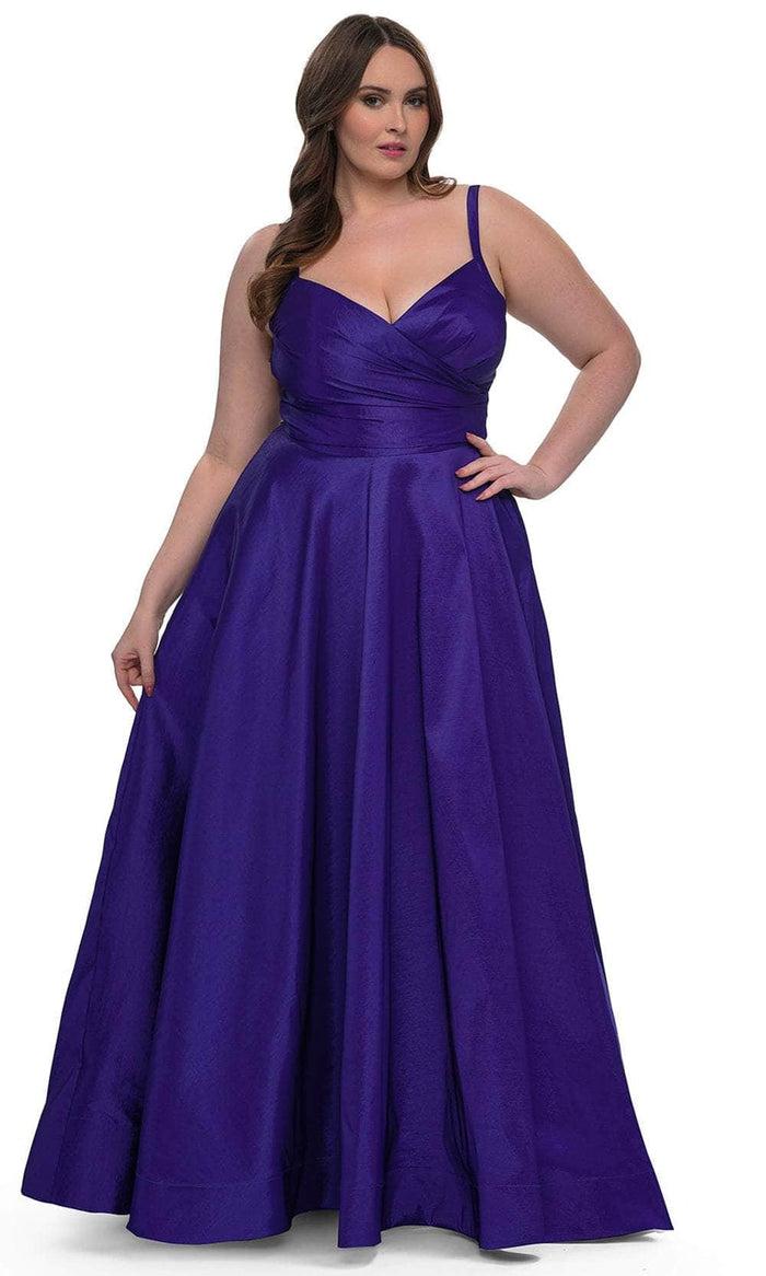 La Femme 33075 Stretch Taffeta Evening Gown
