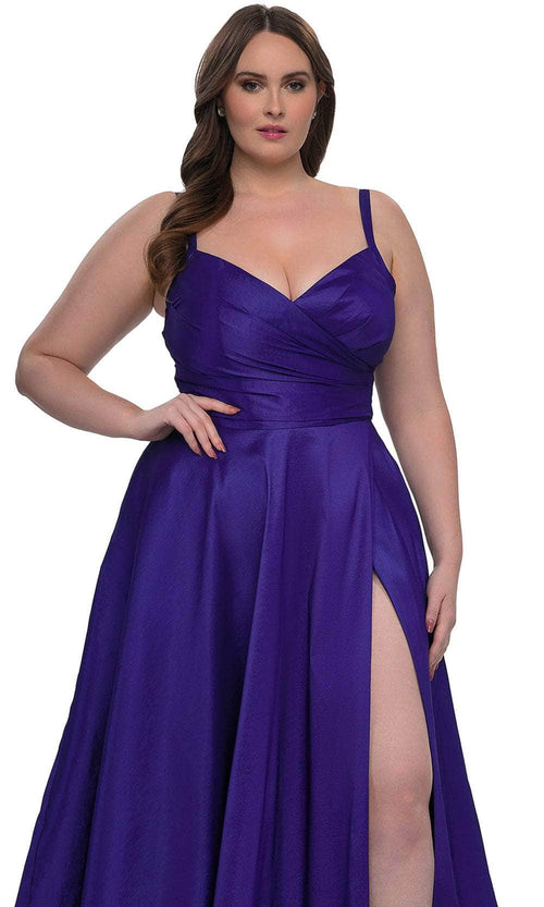 La Femme 33075 Stretch Taffeta Evening Gown