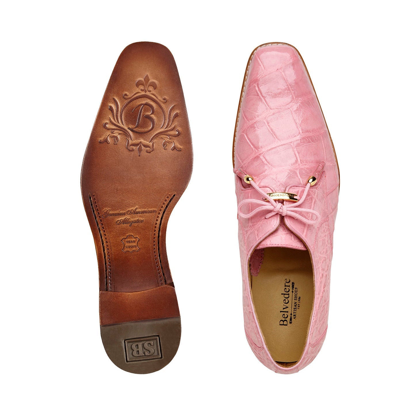 Belvedere Lago - Pink Ostrich Leather Luxury Shoe