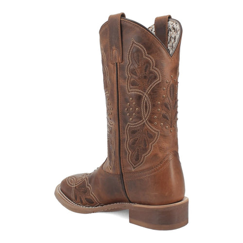 Laredo Women's Dionne Broad Square Toe Leather Boots - Brown 5972