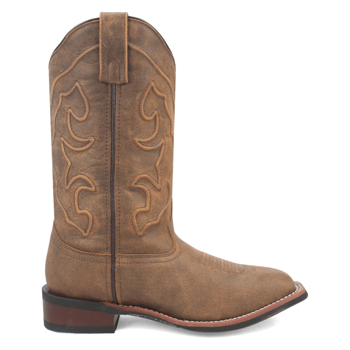 Laredo Women's Megan Broad Square Toe Leather Boots - Tan 3119
