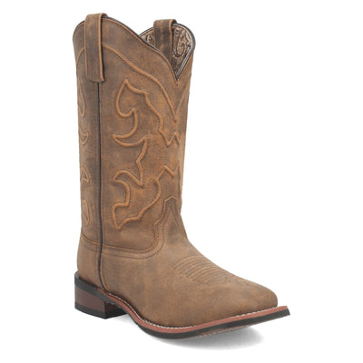 Laredo Women's Megan Broad Square Toe Leather Boots - Tan 3119