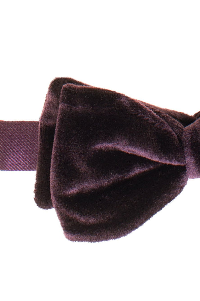 Luxor Aubergine Velvet Bow Tie by Larr Brio