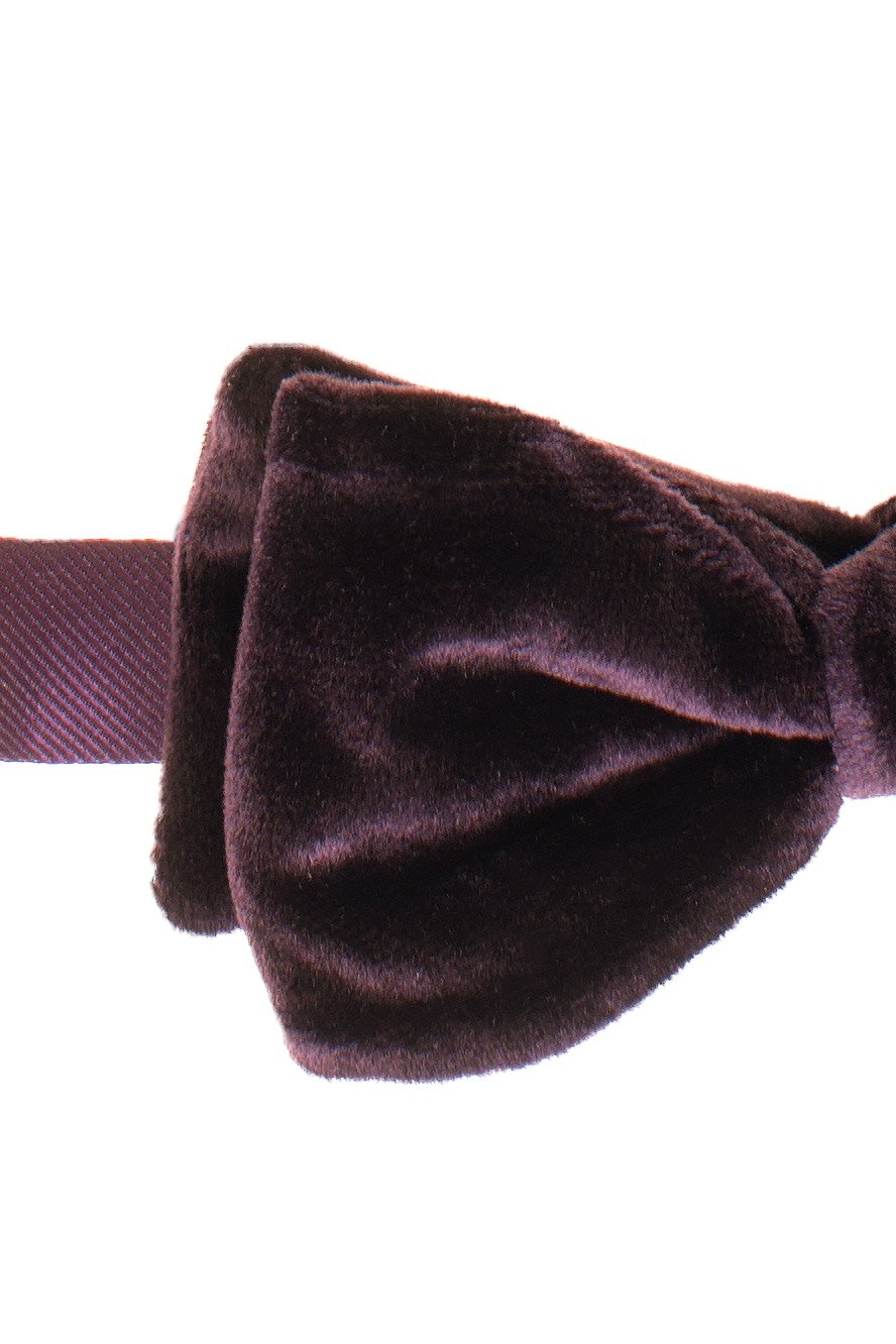 Luxor Aubergine Velvet Bow Tie by Larr Brio