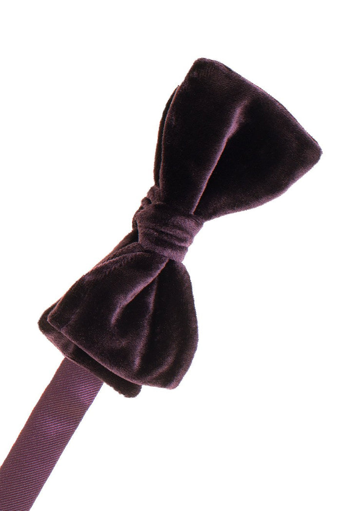 Luxor Aubergine Velvet Bow Tie by Larr Brio