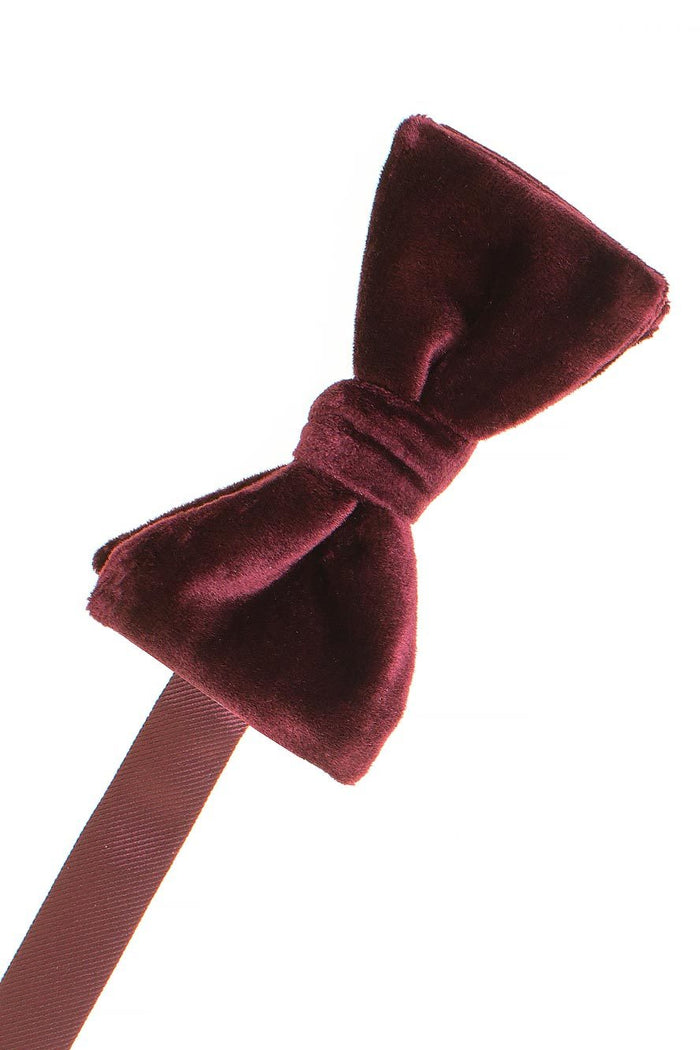 Luxor Burgundy Velvet Bow Tie by Larr Brio