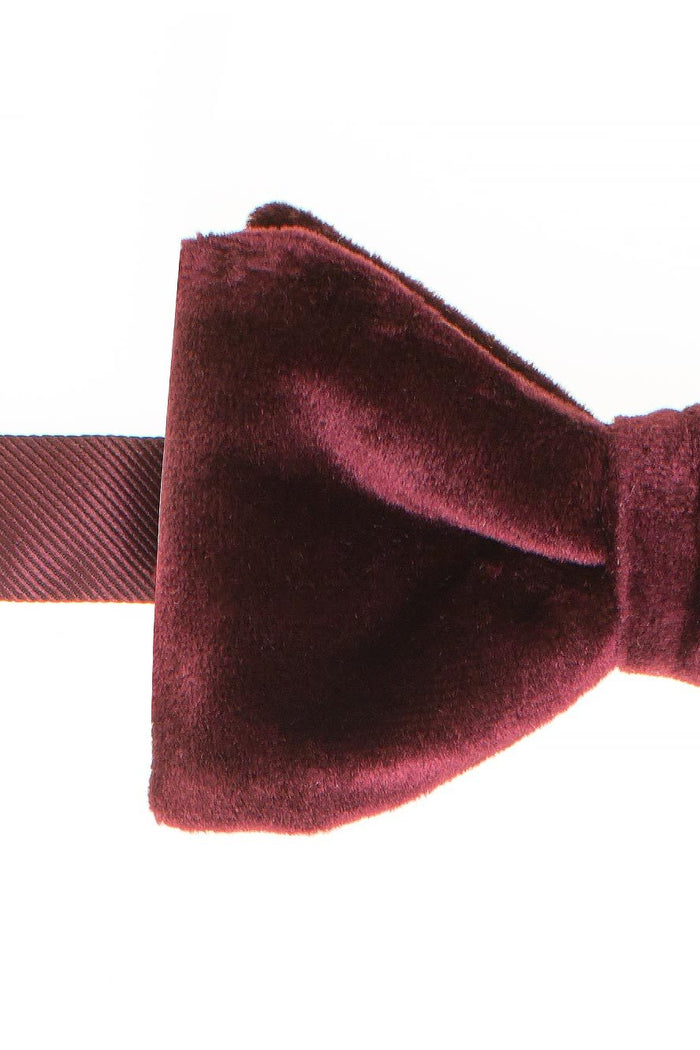 Luxor Burgundy Velvet Bow Tie by Larr Brio