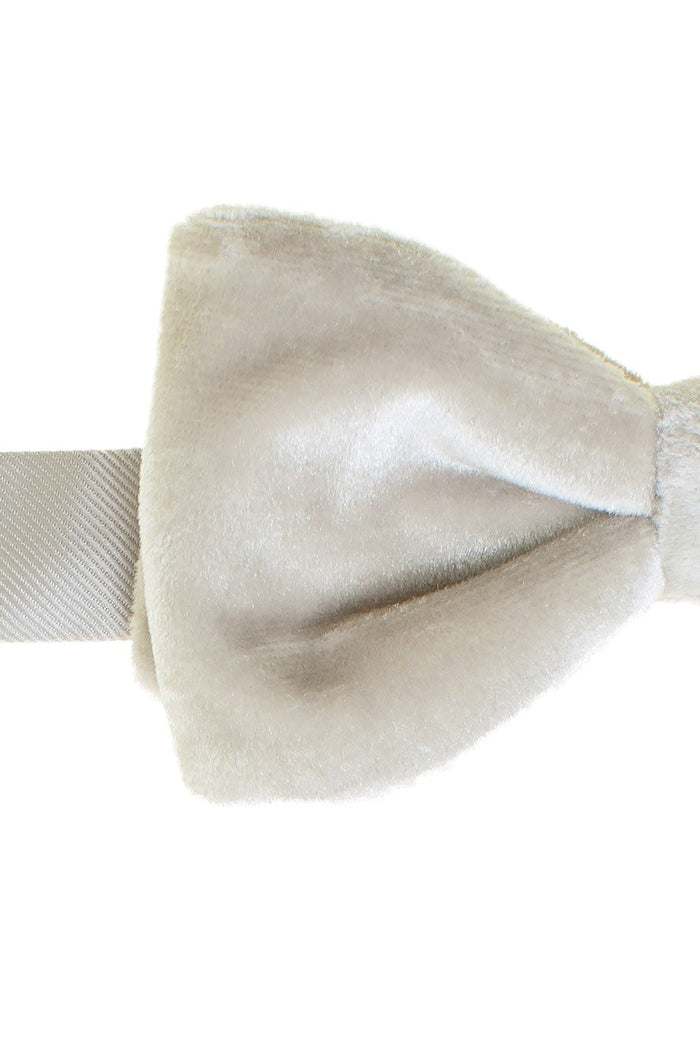 Luxor Dove Velvet Bow Tie by Larr Brio
