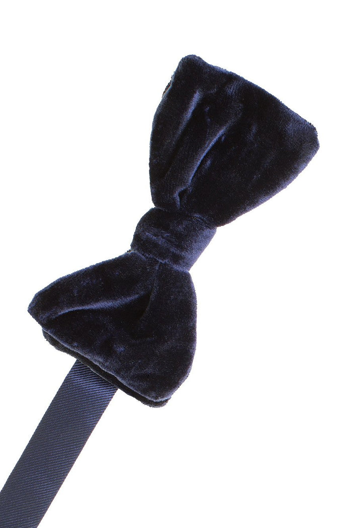 Luxor Navy Velvet Bow Tie by Larr Brio