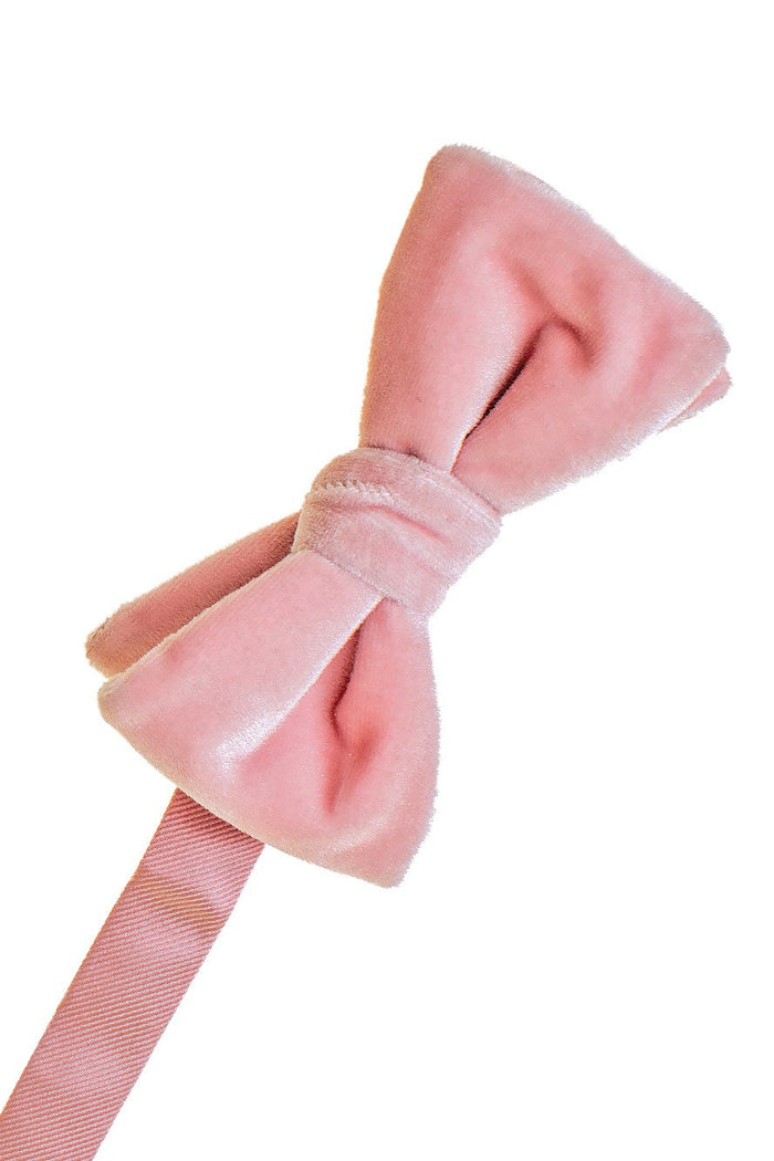Luxor Pink Velvet Bow Tie by Larr Brio