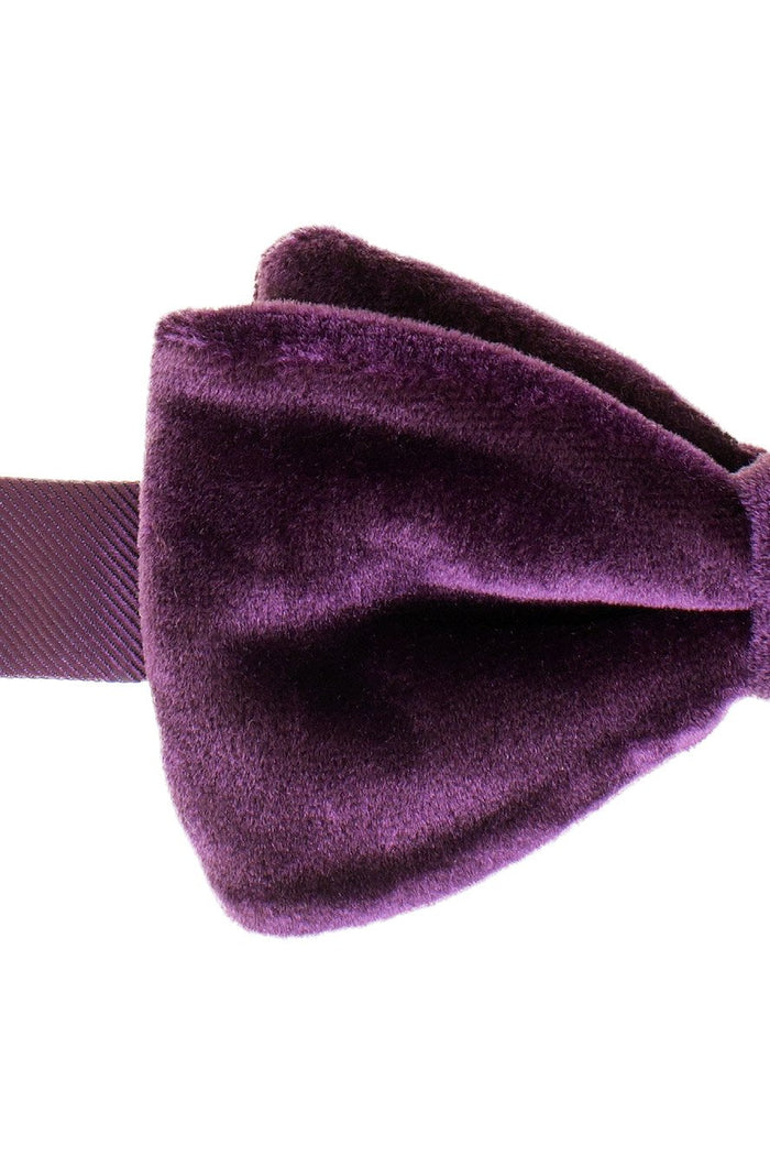 Luxor Plum Velvet Bow Tie by Larr Brio