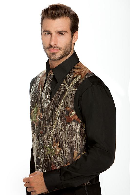 Mossy Oak Break-Up Tuxedo Vest by Larr Brio