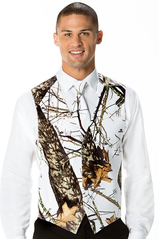 Mossy Oak Winter Tuxedo Vest by Larr Brio