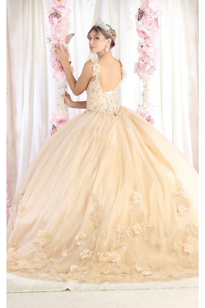 Germoso vestido - Vestidos de 15 años LK180 Corset Sleeveless Embroidered Quinceanera Ball Gown