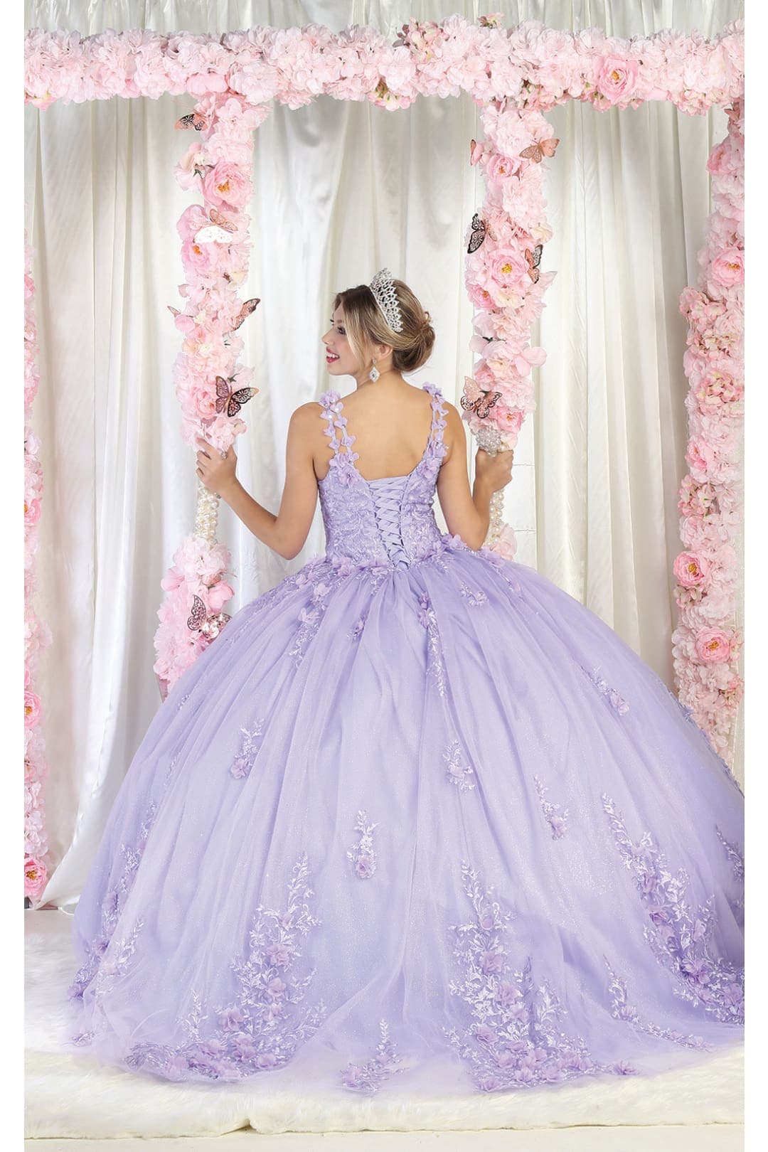May Queen LK195 Embellished Sleeveles Ball Gown