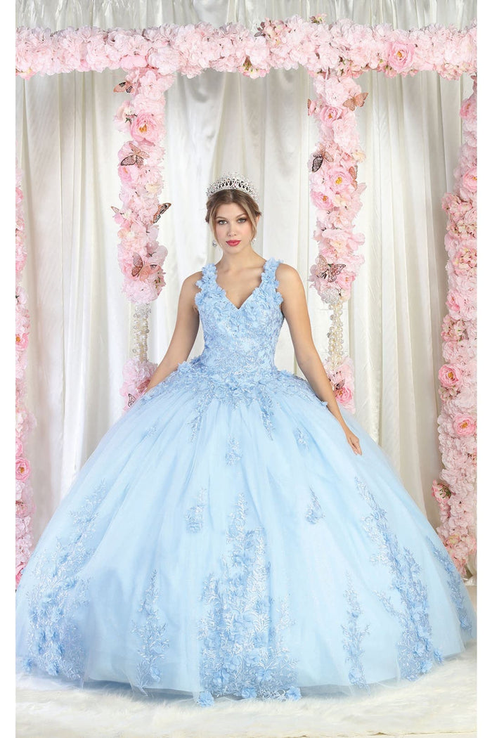 May Queen LK195 Embellished Sleeveles Ball Gown