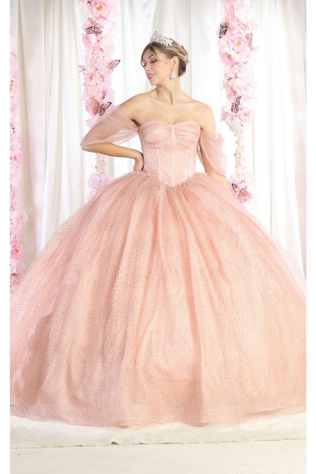Layla K LK209 Glitter Corset Bone Quinceanera Dress