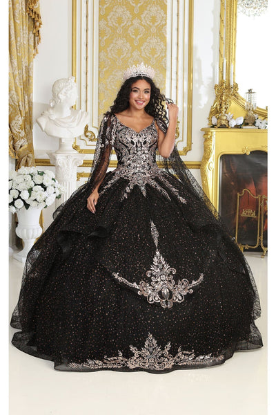 Plus Size Ball Gown in Black | Formal Quinceanera Dress by LK218