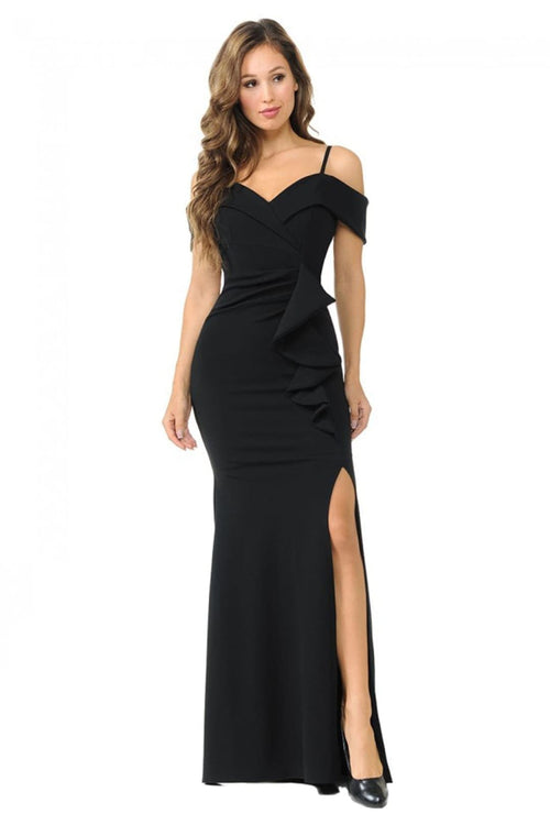 Cold Shoulder Mermaid Ruffled Prom Dresses-New Collection