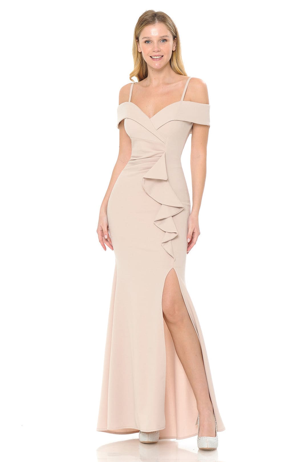 Cold Shoulder Mermaid Ruffled Prom Dresses-New Collection