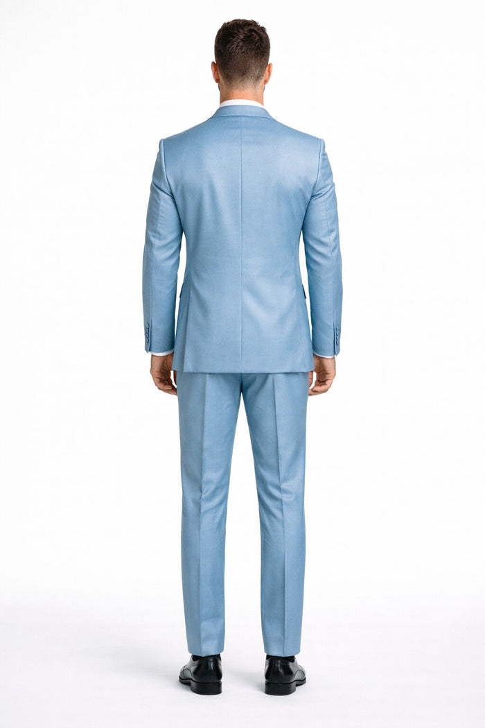 The light blue 4pc Satin Tuxedo Collection