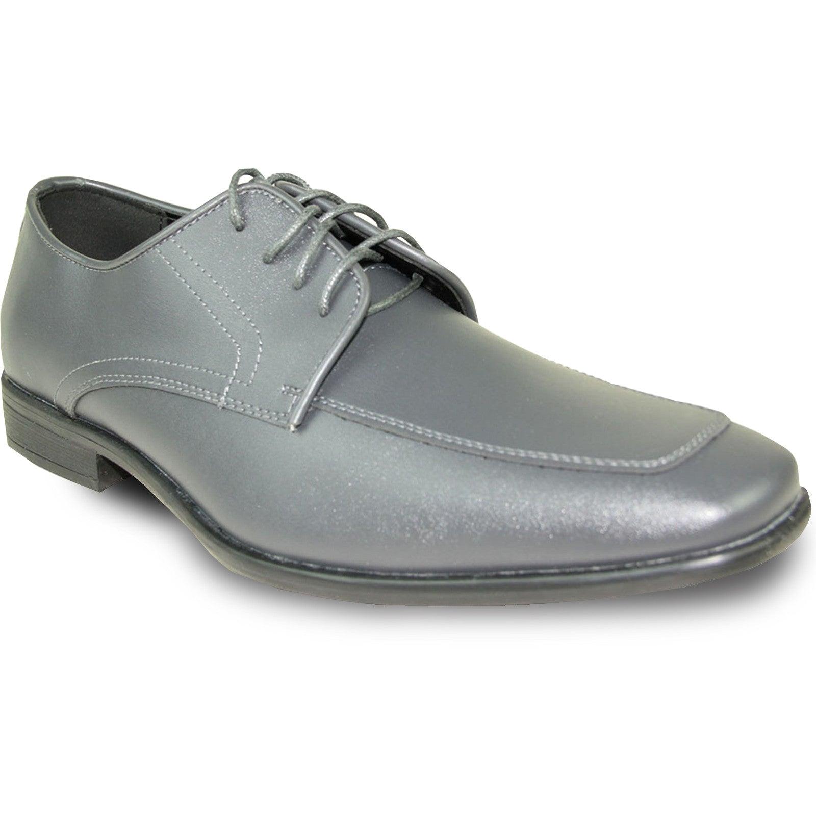 "Light Grey Allure Men's Elegant Oxford Lace-Up Dress & Tuxedo Shoes" - USA Men's Outlet – SuitUSA