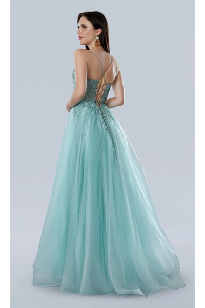 Lilac Prom Dress Glitter Corset Ball Gown Stella Couture 25140
