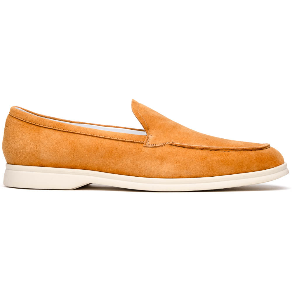 Zelli Livorno Sueded Goatskin Loafer in Cognac | Casual Slip-On Shoe