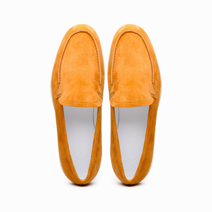 Zelli Livorno Sueded Goatskin Loafer in Cognac | Casual Slip-On Shoe