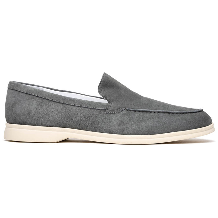 Zelli Livorno Casual Sueded Goatskin Slip-On Loafer in Grey