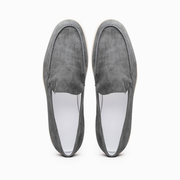 Zelli Livorno Casual Sueded Goatskin Slip-On Loafer in Grey