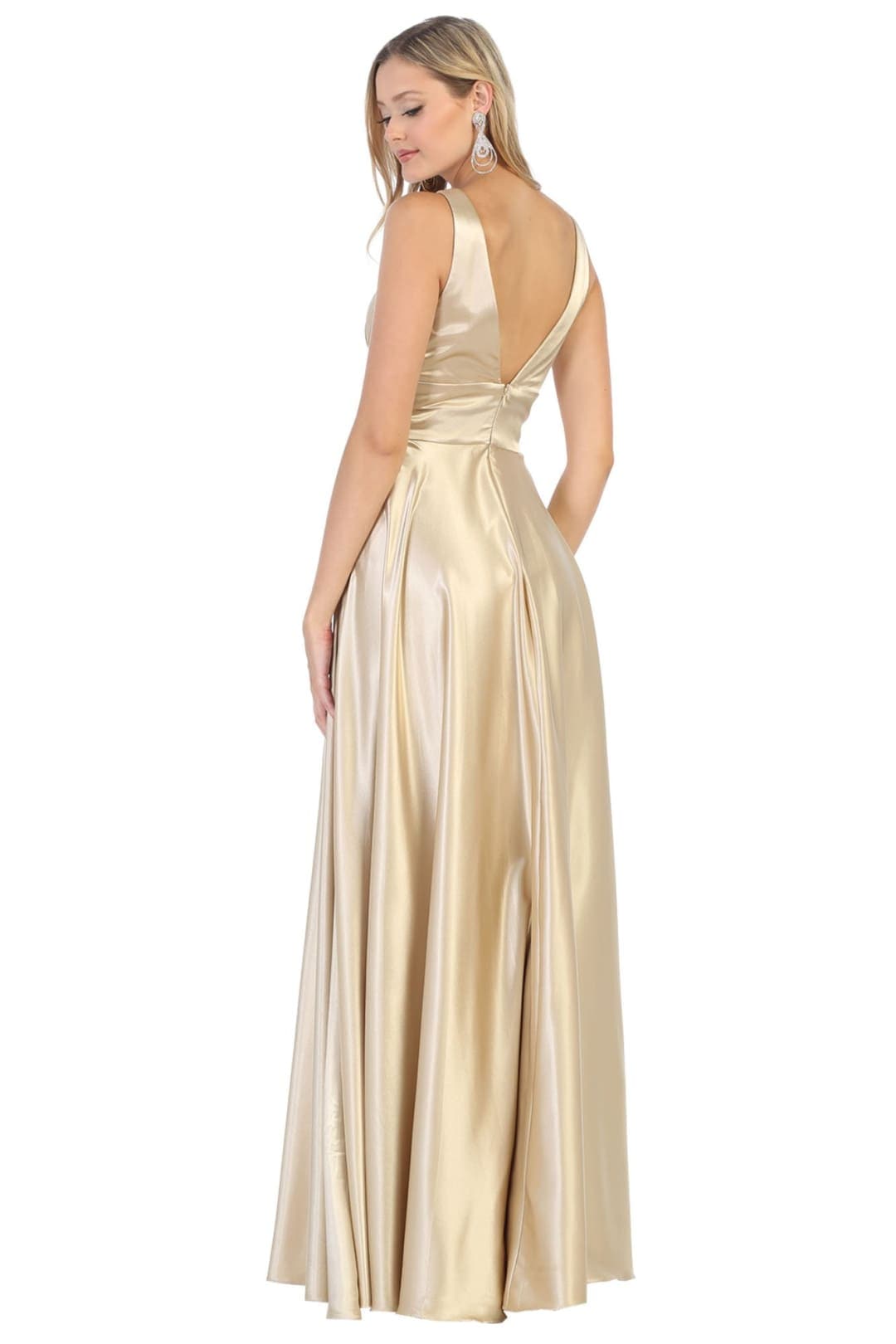 May Queen MQ1723 Long Bridesmaids Dress Maxi Sleeveless Wedding Guest Gown
