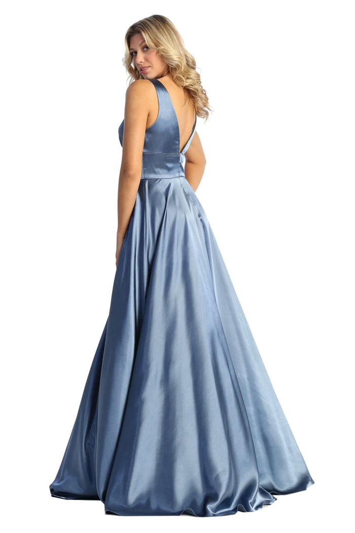 May Queen MQ1723 Long Bridesmaids Dress Maxi Sleeveless Wedding Guest Gown