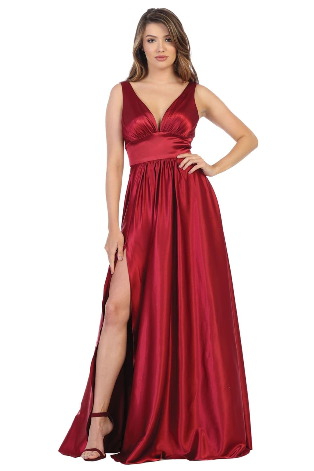May Queen MQ1723 Long Bridesmaids Dress Maxi Sleeveless Wedding Guest Gown