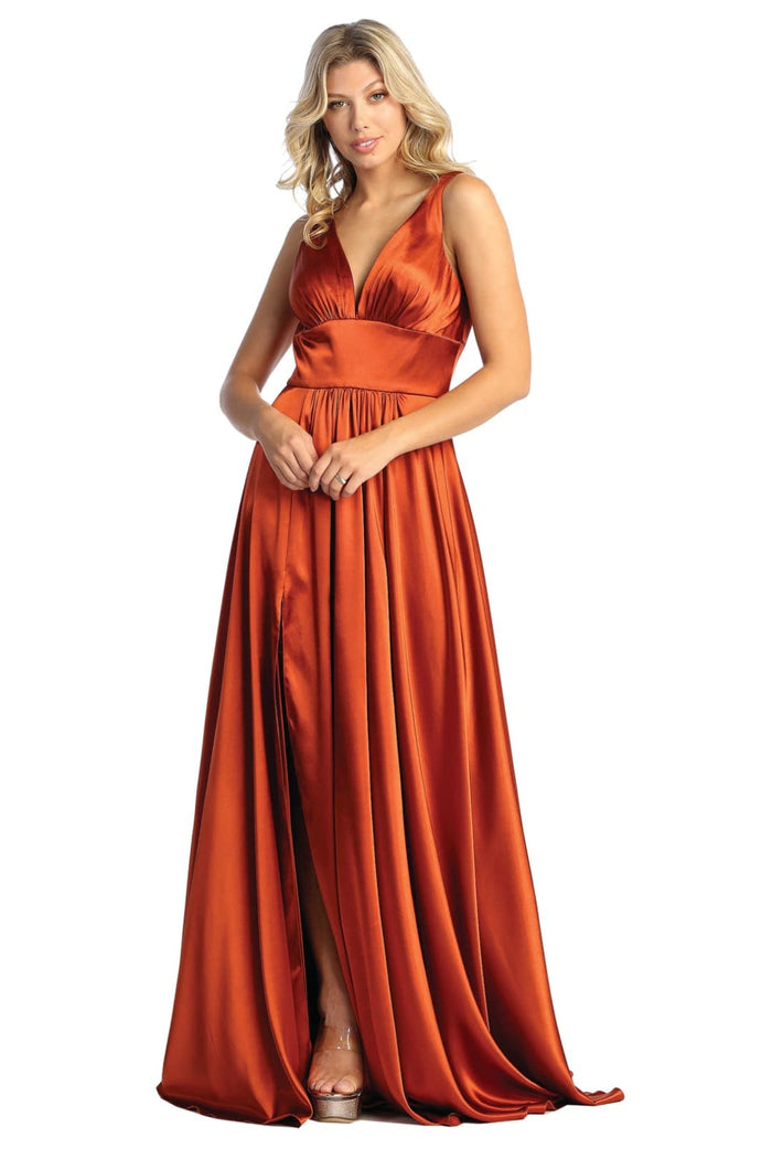 May Queen MQ1723 Long Bridesmaids Dress Maxi Sleeveless Wedding Guest Gown