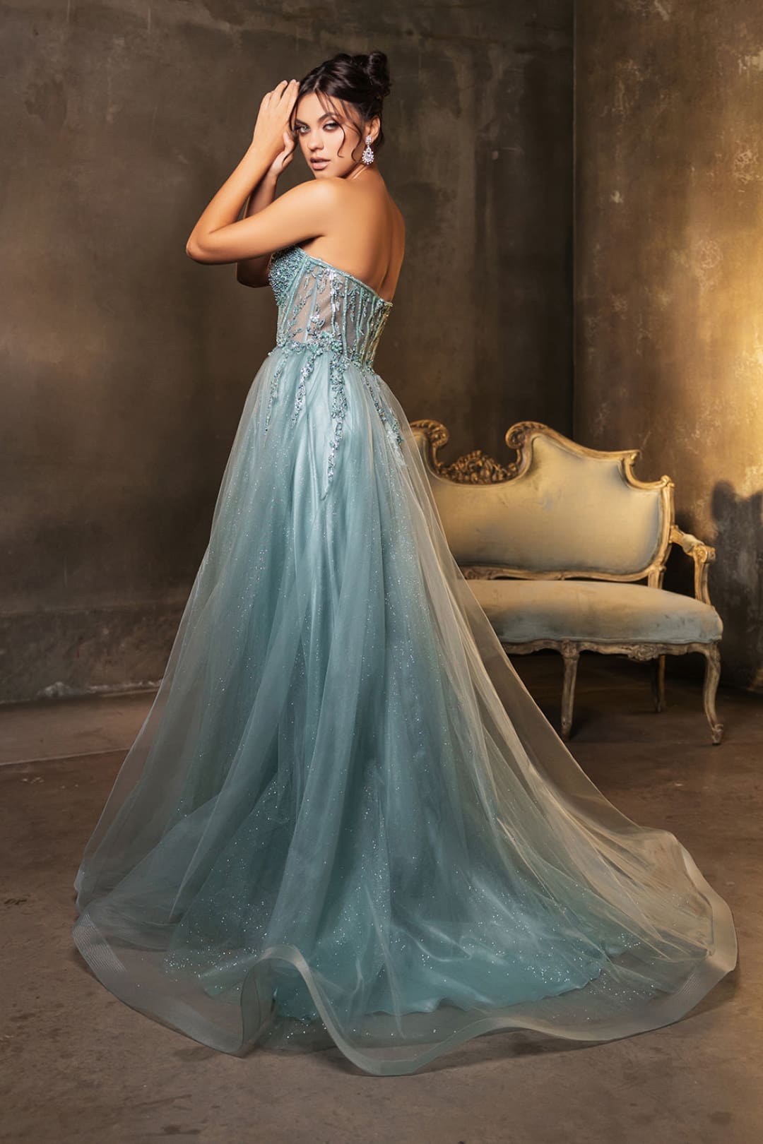 Long Evening Dress Strapless A-Line Prom Gown By Royal Queen RQ8184