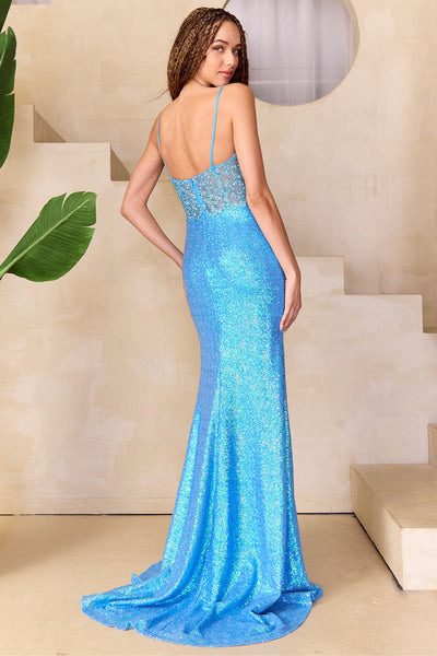 Long Formal Dress Scoop Neck Sleeveless Gown By Amelia Couture 5065