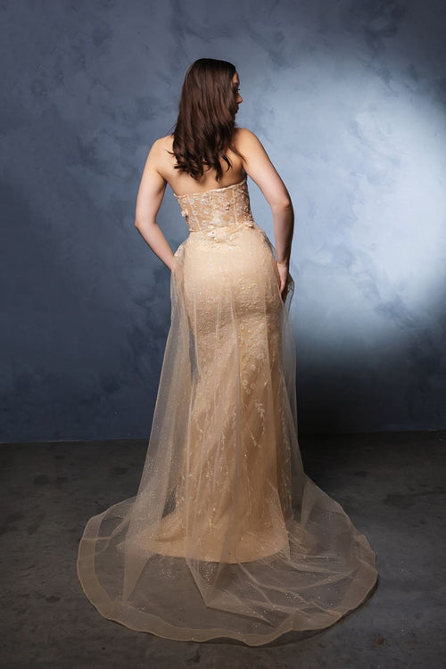 Long Formal Dress Sweetheart Overskirt Gala Gown By Royal Queen RQ8116