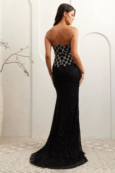 Long Gala Dress Strapless Mermaid Formal Gown By Amelia Couture IN2001