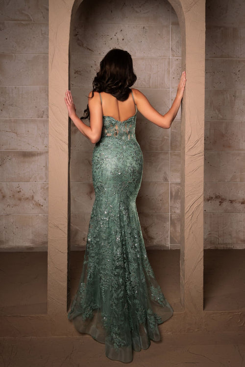 Long Gala Dress Sweetheart Mermaid Sequin Gown By Royal Queen RQ8138