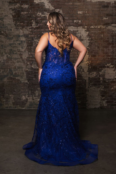 Long Gala Dress Sweetheart Mermaid Sequin Gown By Royal Queen RQ8138