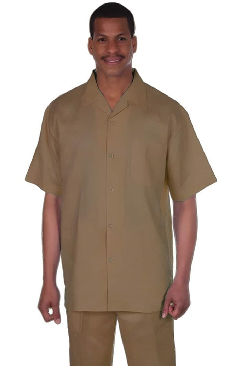 Mens Big and Tall Linen Suits - Khaki Summer Fabric Suit