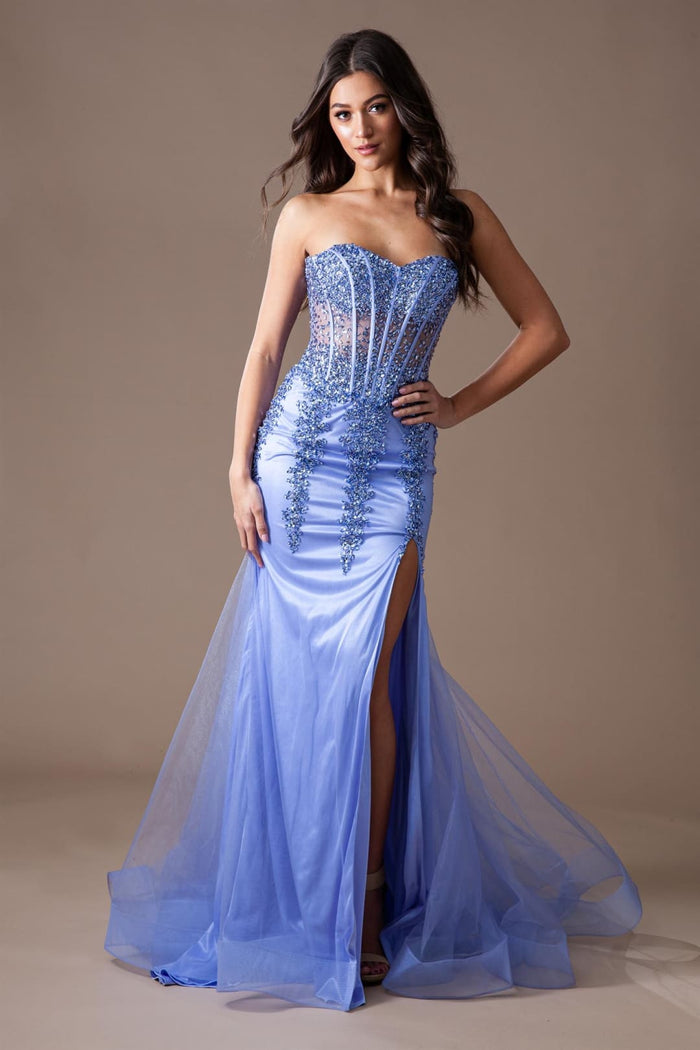 Long Pageant Dress Sweetheart Mermaid Gown By Amelia Couture 7051