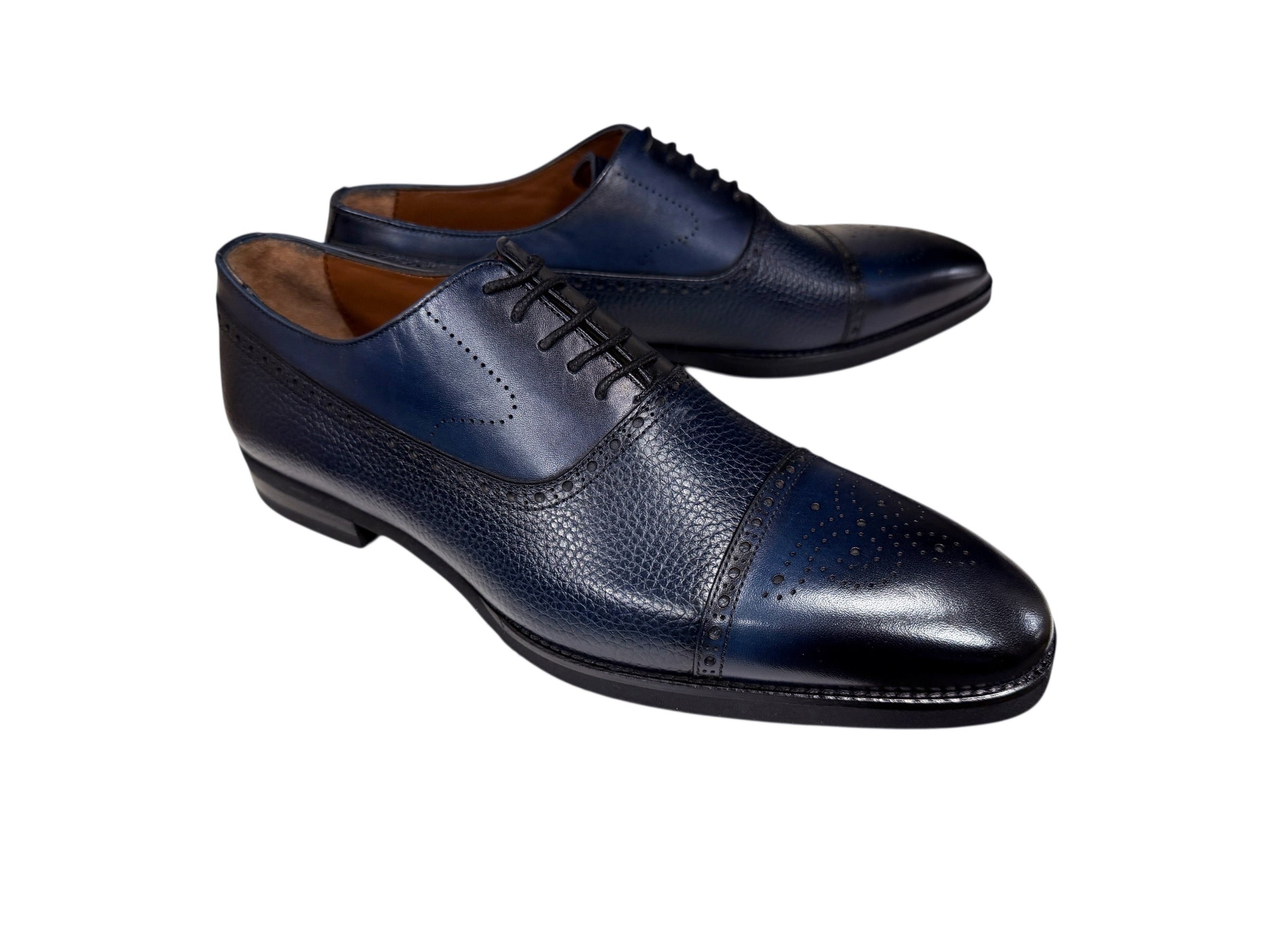 P0005228 -Lord -Cap toe Perforated -Navy