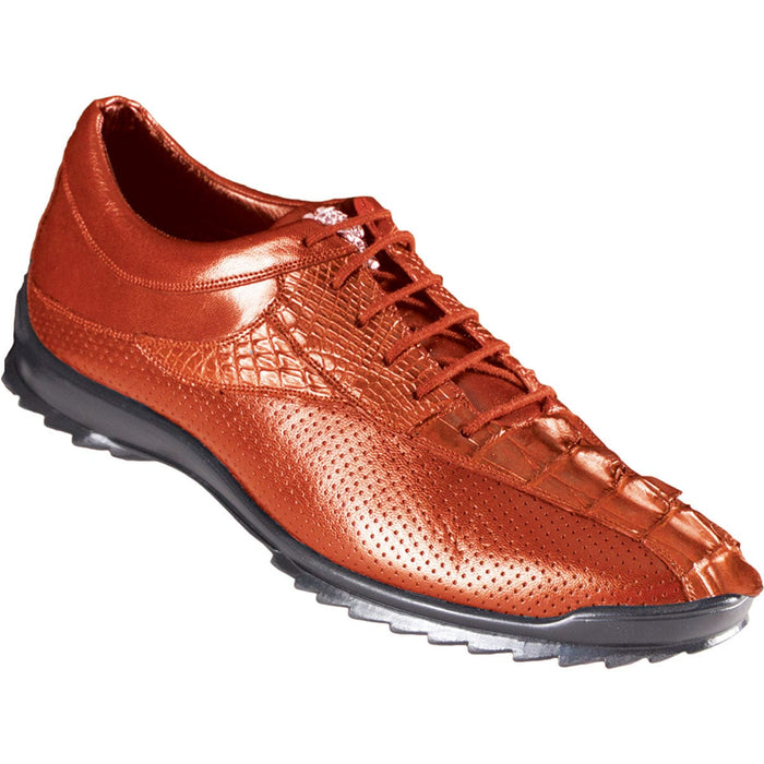 Men's Original Caiman Tail Skin Casual Shoe ZC090103 - The Dasher - Cognac