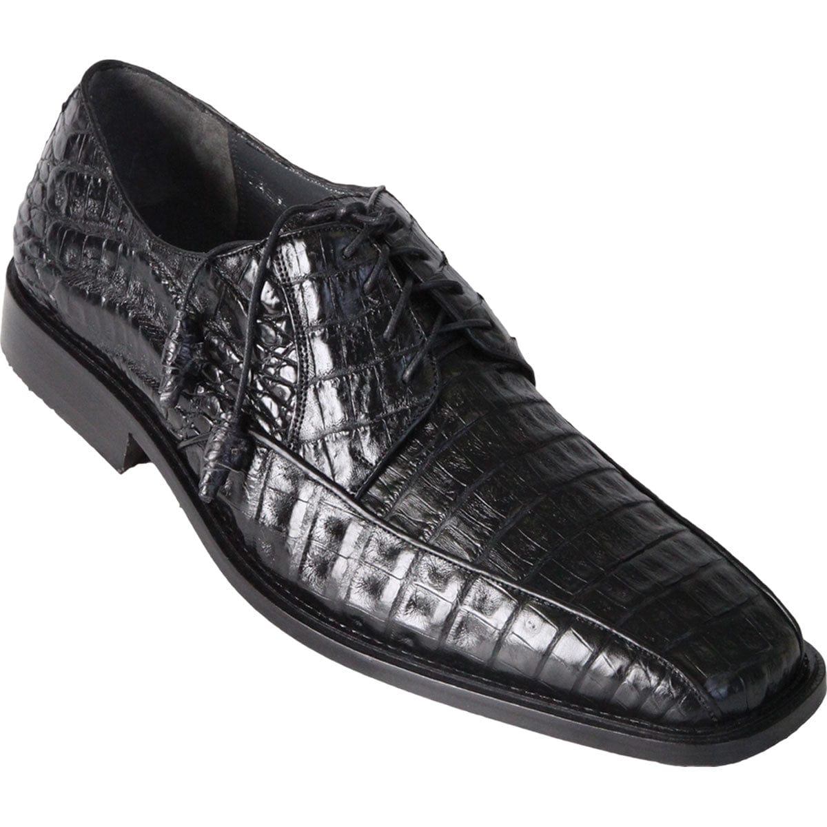 Men's Original Exotic Caiman Belly Skin Shoe ZV038205 - The Gentleman - Black